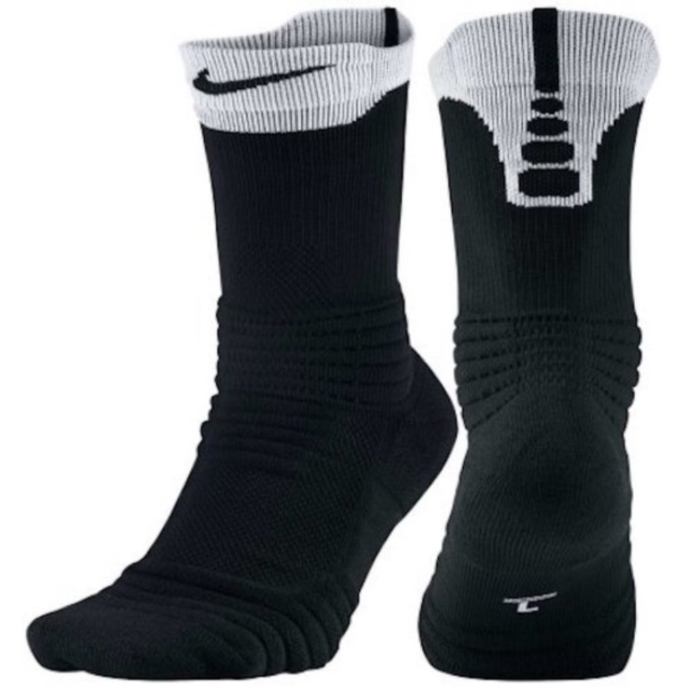 Men's Nike Elite Crew Socks | L | Black/White
